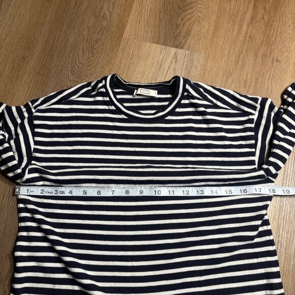 AYR The Port Tee size XS navy blue white striped Pima Cotton t-shirt Peru - Picture 7 of 8